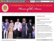 Tablet Screenshot of cathedralcatholic.org